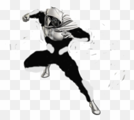 All - new Moon Knight Portrait Art Black And White Superhero Marvel Png Emoji