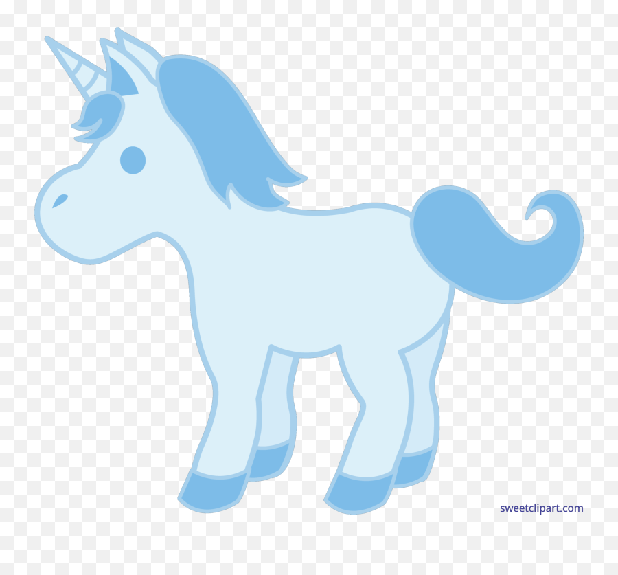 Unicorn Small Blue Clip Art - Cute Unicorn W Blue Emoji,Unicorn Emoticons