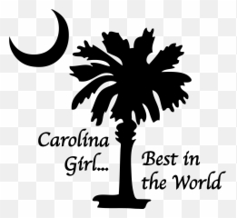 Palmetto Tree And Moon Clipart - Carolina Coonhound Rescue Logo Emoji