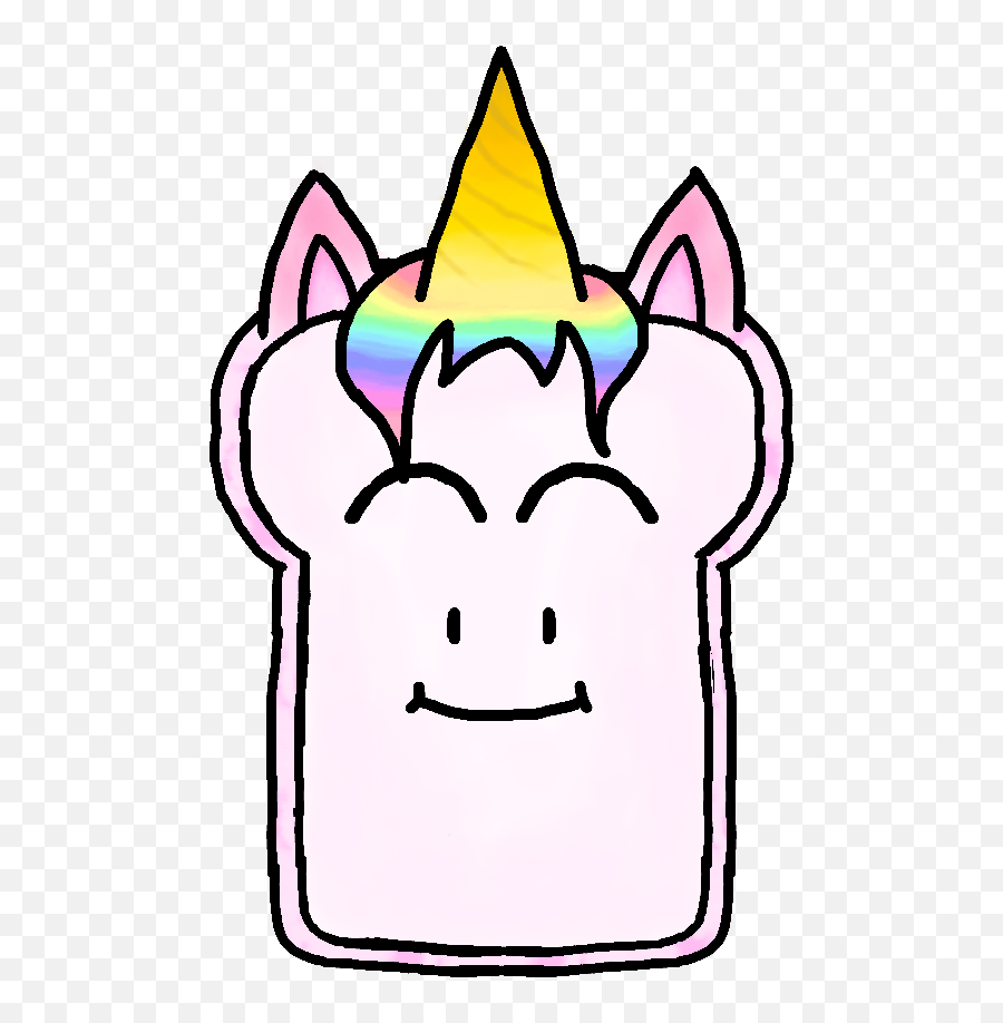 Unicorn Toast Rainbow Unicorntoast Pink Horn Colorpaint - Clip Art Emoji,How To Draw A Emoji Unicorn
