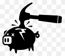 Download Piggy Bank Broken Hammer - Transparent Emoji