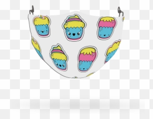 Emoji Pattern Face Covering Print 11 - Clip Art