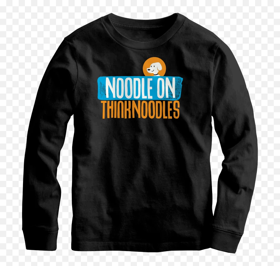Noodle On Puppy Long Sleeve Tee Shirt - Long Sleeve Emoji,Emoji Long Sleeve Shirt