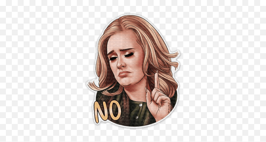 Adele Emoji - Hair Design,Long Hair Emoji
