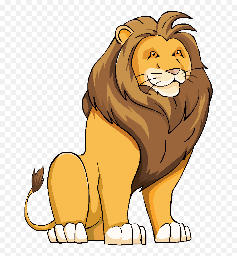 Lion Clipart Loin Lion Loin Transparent Free For Download - Dessin De Lion En Couleur Emoji,Microscope And Rat Emoji