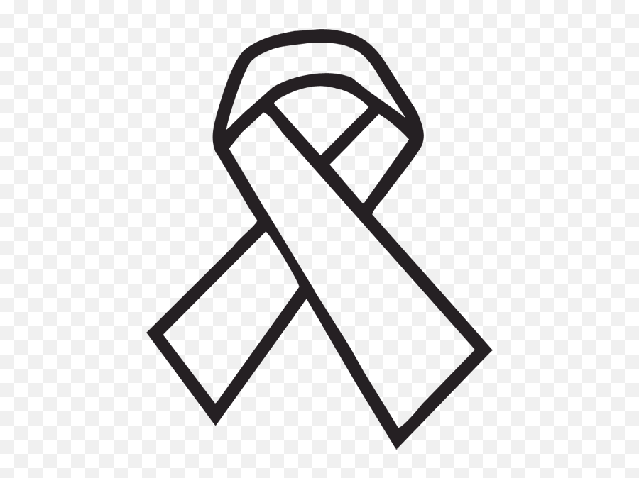 Breast Cancer Ribbon Cancer Ribbons - Cancer Ribbon Black And White Emoji,Breast Cancer Ribbon Emoji