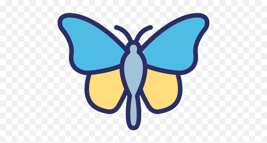 Butterfly Icon Of Colored Outline Style - Clip Art Emoji,Butterfly Emoji Android