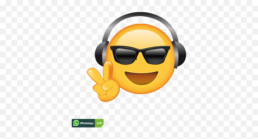 Download Emoticon Smiley Peace Emojis Laughter Emoji Hq Png - Cooler Smiley,Emoji With Glasses