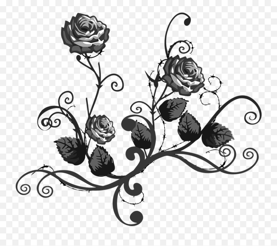 Free Vine Frame Illustrations - Clipart Transparent Flowers Black And White Emoji,Black Emoji Backpack