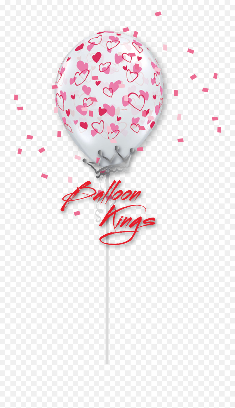 11in Latex Clear Red And Pink Hearts - Latex Heart Printed Balloons Emoji,Floating Hearts Emoji