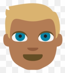 Person With Blond Hair Medium Dark Skin Tone Emoji Emoticon - Cartoon