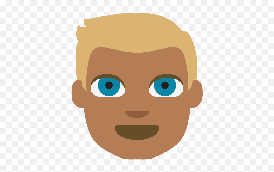 Person With Blond Hair Medium Dark Skin Tone Emoji Emoticon - Cartoon,Person Emoji