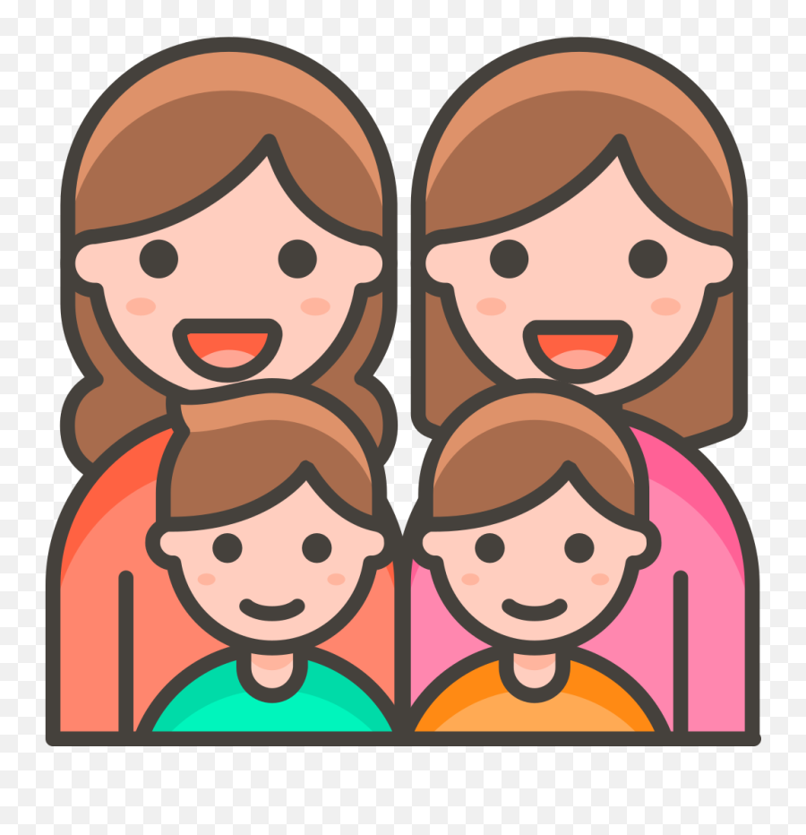 324 - Family Of 4 1 Girl 1 Boy Emoji,Boy Emoji Png