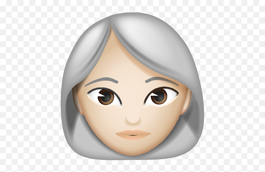 White Hair - Cartoon Emoji,Woman Emoji Png