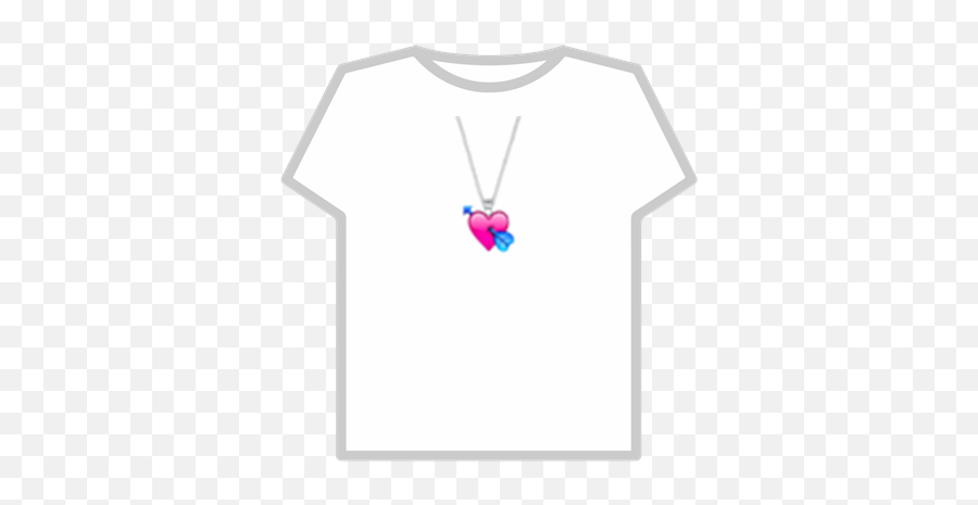 Emoji Necklace Heart W Arrow - T Shirt Roblox Free,Heart With Arrow Emoji
