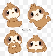 Clipart Goat Kawaii Transparent - Background Sloth Emoji