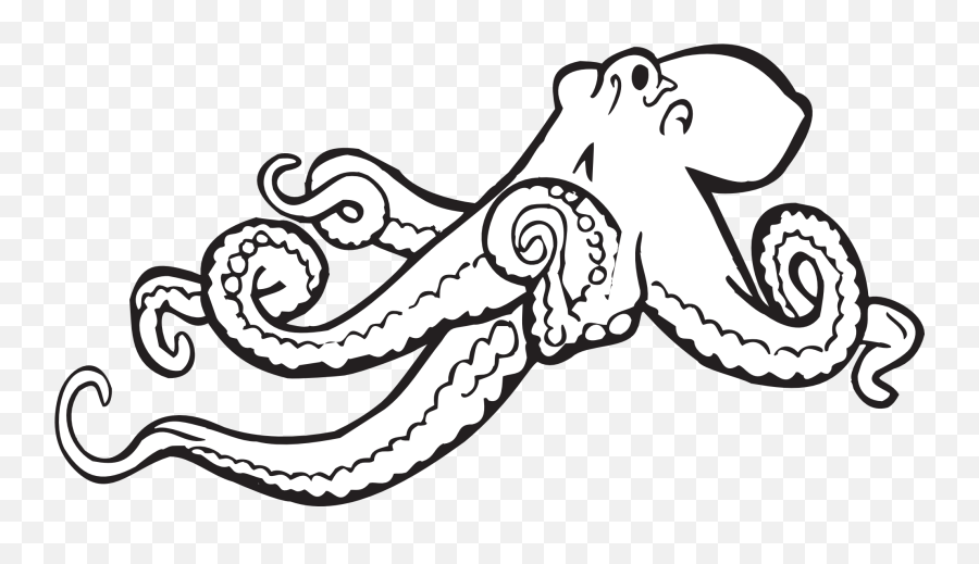 Octopus Clipart Hook Octopus Hook Transparent Free For - Black And White Octopus Clip Art Emoji,Tentacle Emoji