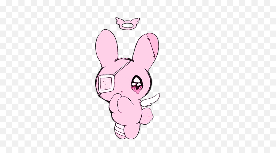 Pink Bunny Soft Japan Japanese Sad Cybe - Pink Drawings Bunnys Aesthetics Emoji,Japanese Bunny Emoji
