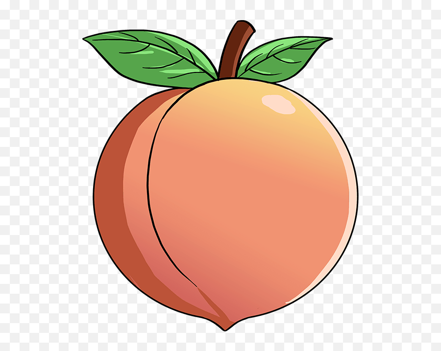How To Draw A Peach - Peach Draw Emoji,Peaches Emoji