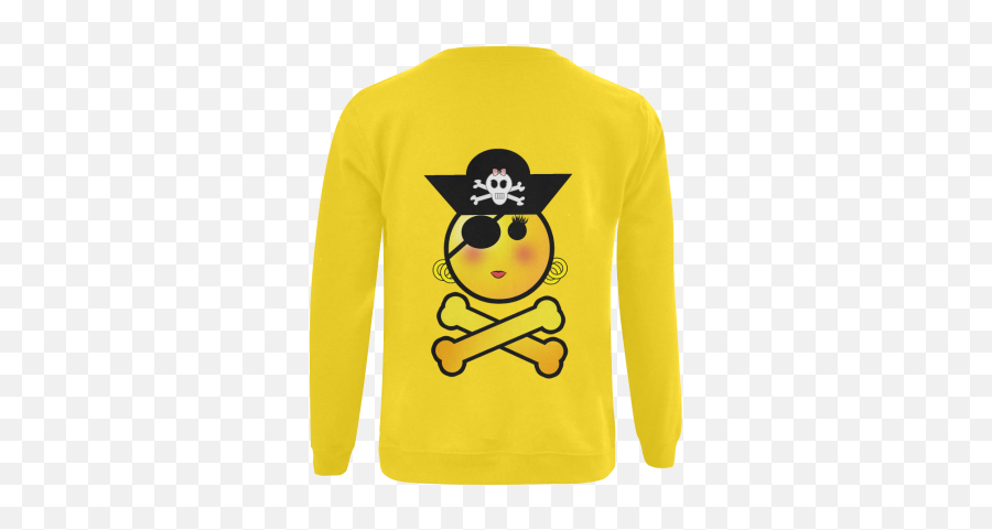 Pirate Emoticon - Smiley Emoji Girl Gildan Crewneck Sweatshirtnew Model H01 Id D535831 Emoticon,Emoji Long Sleeve Shirt