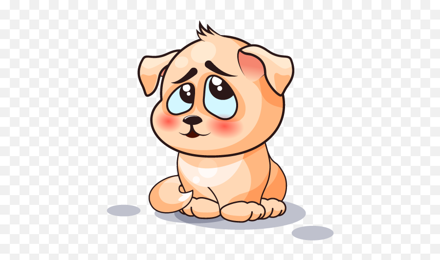 Adorable Dog Emoji Stickers By Suneel Verma - Cartoon,Emoji Puppy