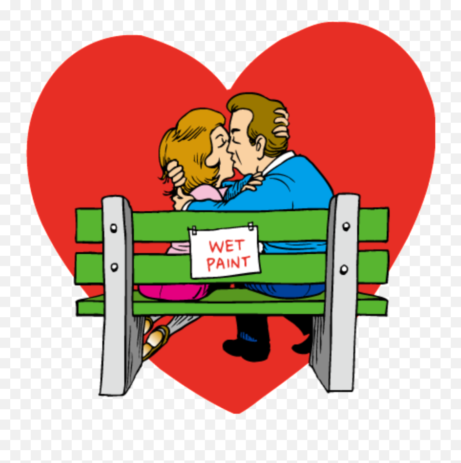 Red Cartoon Dating Couple Decoration - Love Emoji,Big Wet Kiss Emoji