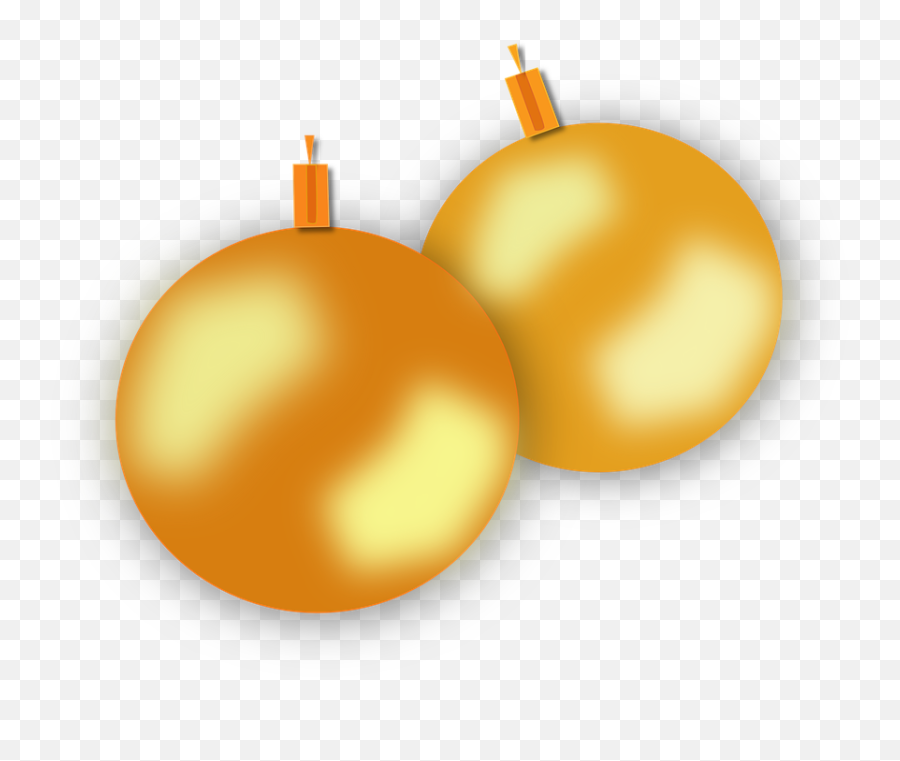 Ornaments Christmas Celebration - Gold Christmas Ball Vector Free Emoji,Emoji Christmas Ornaments