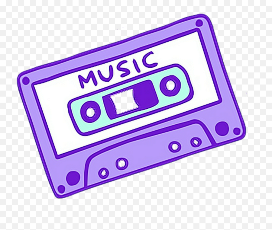 Cassette Cassettetape Music Retro Vintage Throwback Pur - Picsart Purple Aesthetic Stickers Emoji,Throwback Emoji