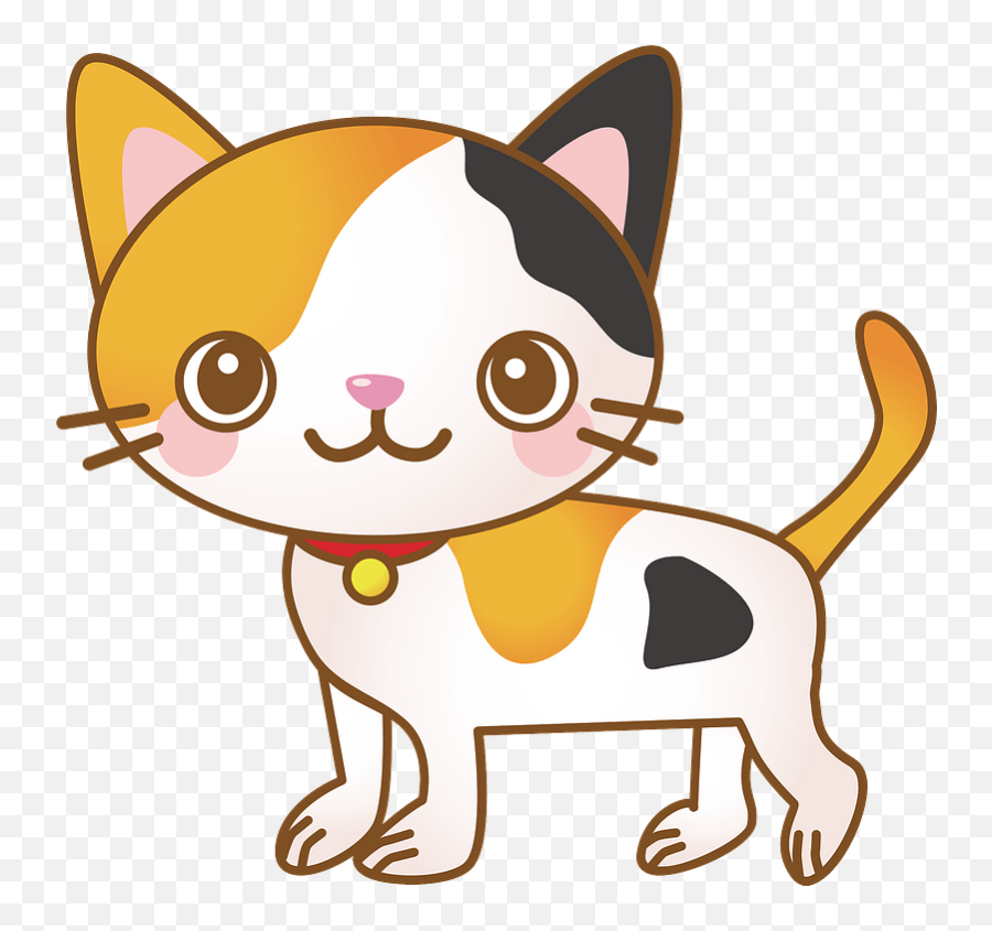 Yellow White And Brown Spotted Cat Clipart Free Download - Transparent Transparent Background Cat Clipart Emoji,White Cat Emoji