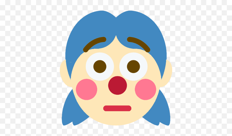 Girl Clown Emoji Png,Flushed Emoji