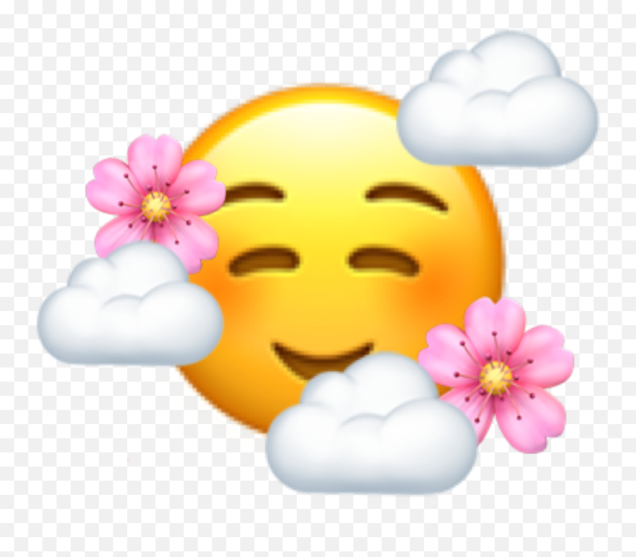 Emoji Sakura Sticker - Happy,Sakura Emoji
