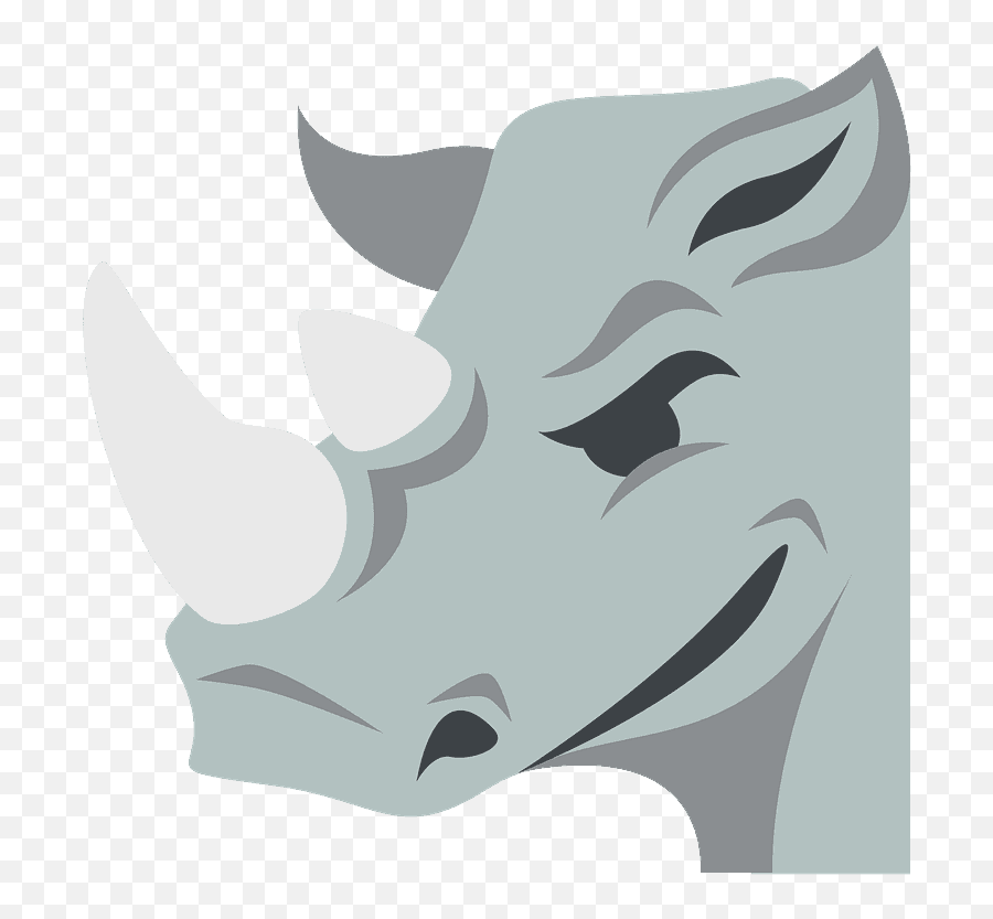 Rhinoceros Emoji Clipart - Rinoceronte Emoji,Wing Emoji