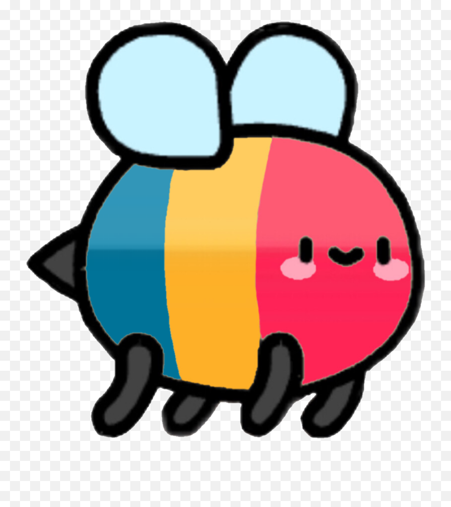 Pansexual Pan Sticker By Theythem U2022 Hehim U2022 Xexem - Bisexual Bee Emoji,Pansexual Flag Emoji