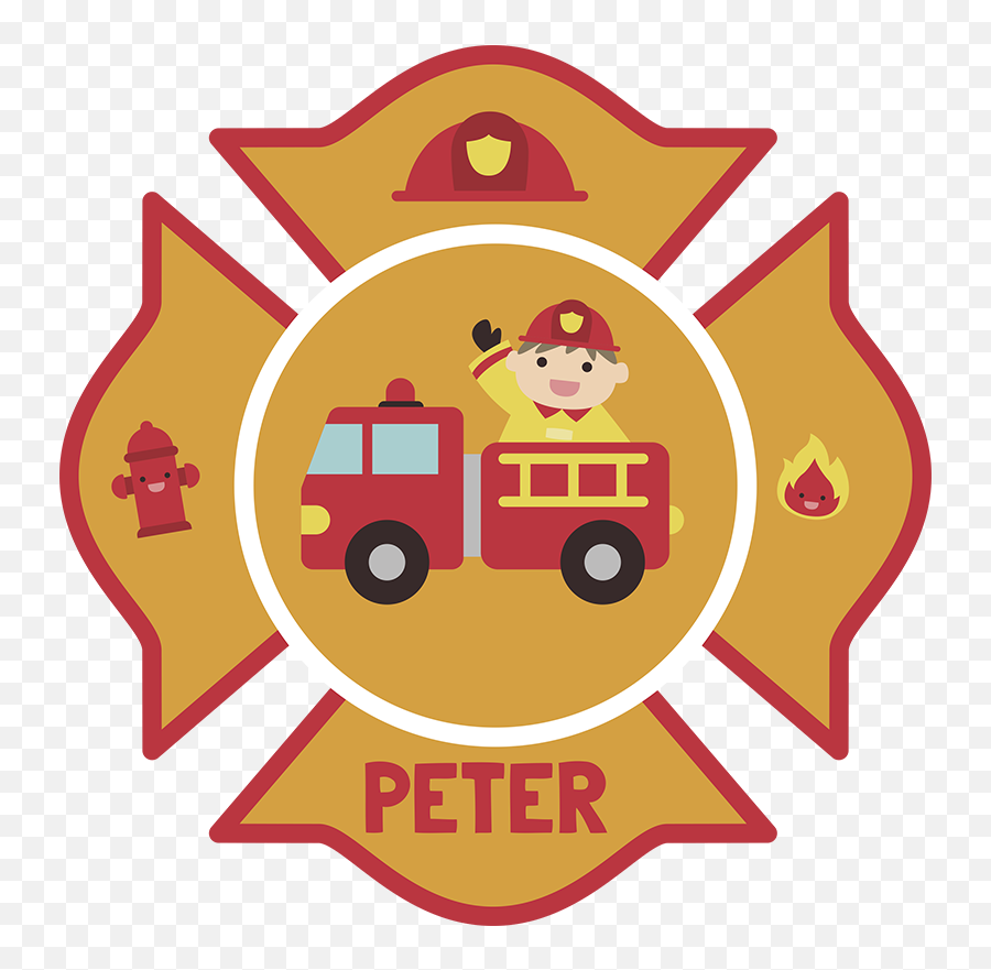 Personalised Kids Firefighter Wall Sticker - Firefighter Emoji,Fire Hydrant Emoji
