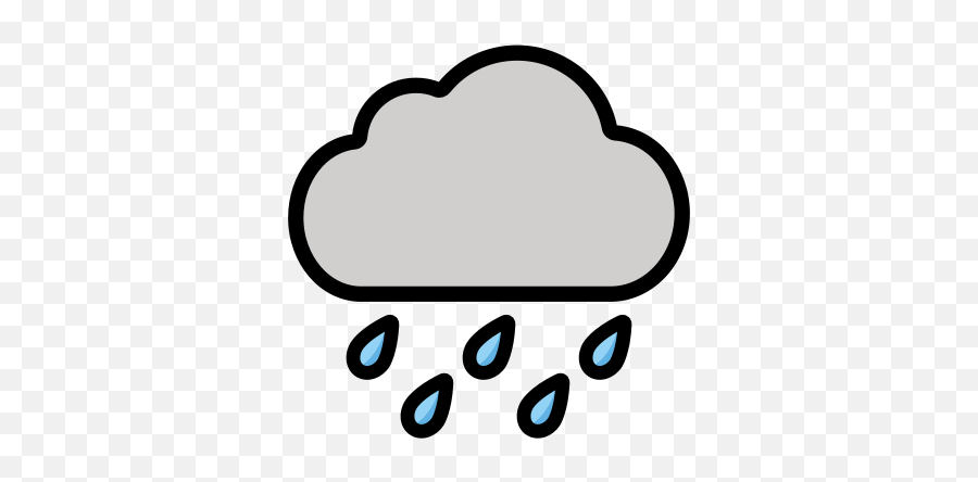 Cloud With Rain Emoji - Lluvia Emoji,Cloudy Emoji