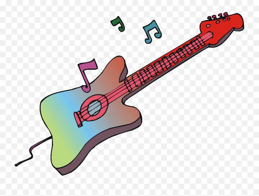 Clipart Stars Guitar Transparent - Rock And Roll Clip Art Emoji,Emoji Guitar