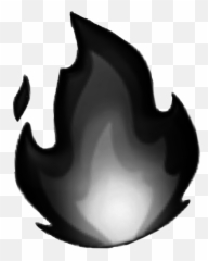 Fire Emoji Fireemoji Black Aesthetic Badass Baddie Girl - And White