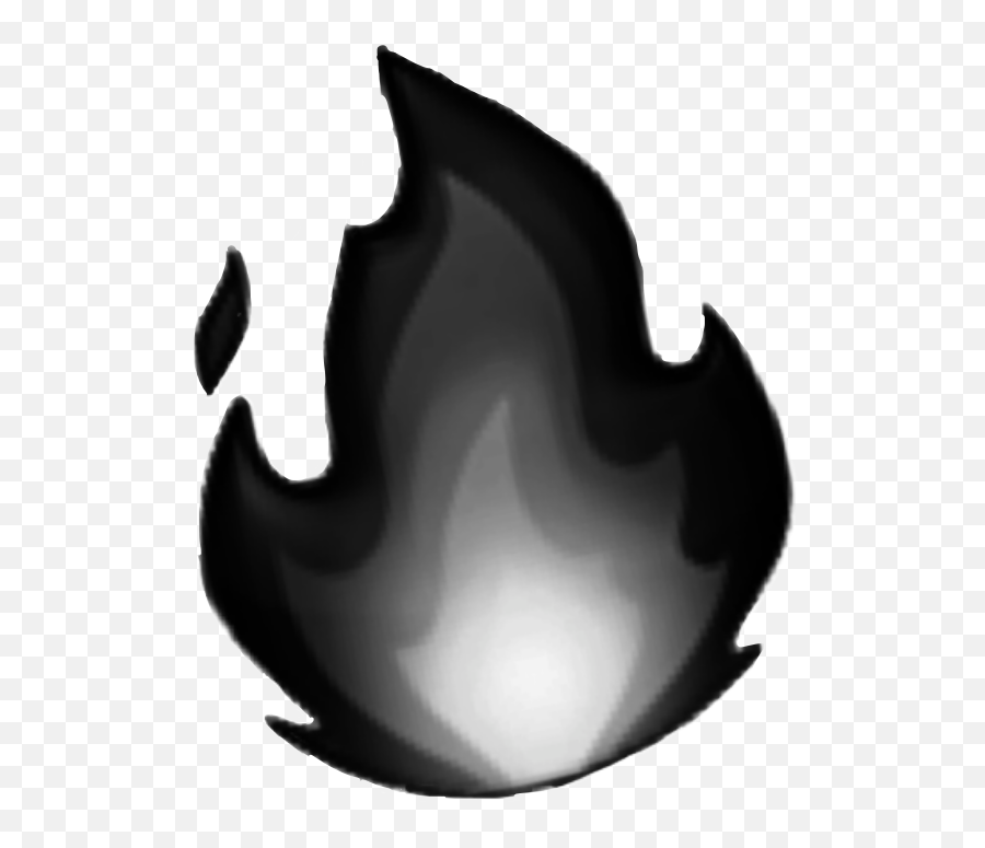 Fire Emoji Fireemoji Black Aesthetic Badass Baddie Girl - Fire Emoji Black And White,Emoji Fire