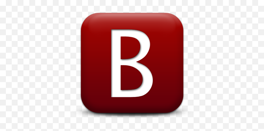 B Red Letter Transparent Png Clipart - B With Red Square Emoji,B Letter Emoji