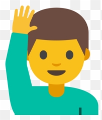 Man Raising Hand Emoji - Emojis De Whatsapp Mano Levantada,Raise Hand Emoji