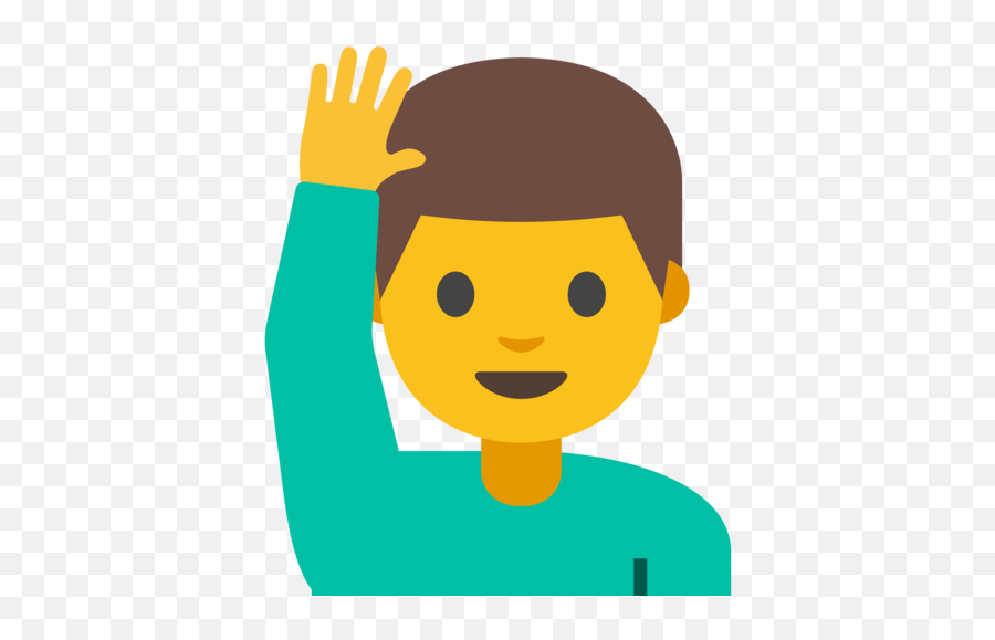 Man Raising Hand Emoji - Emojis De Whatsapp Mano Levantada,Raise Hand Emoji