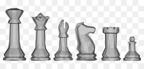 Chess Game Bishop King Knight - Pieces Low Poly Emoji