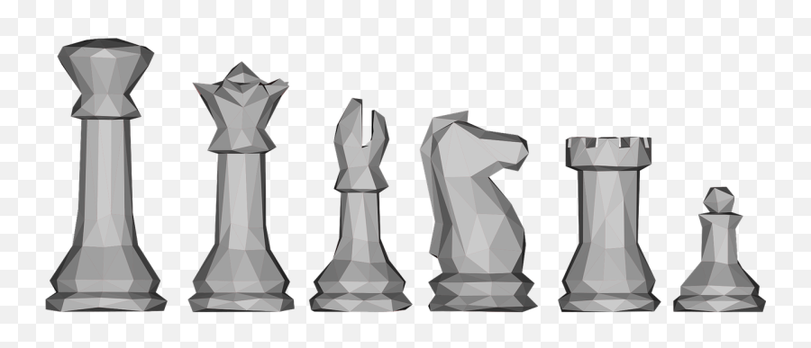 Chess Game Bishop King Knight - Chess Pieces Low Poly Emoji,Queen Chess Piece Emoji
