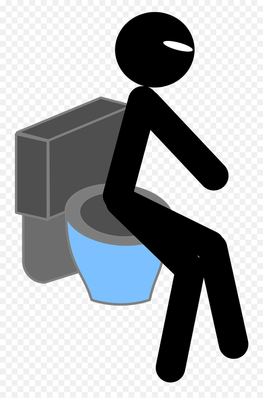 Toilet Man Sitting Bathroom Privacy - Clip Art Wc Emoji,Shower Toilet Emoji