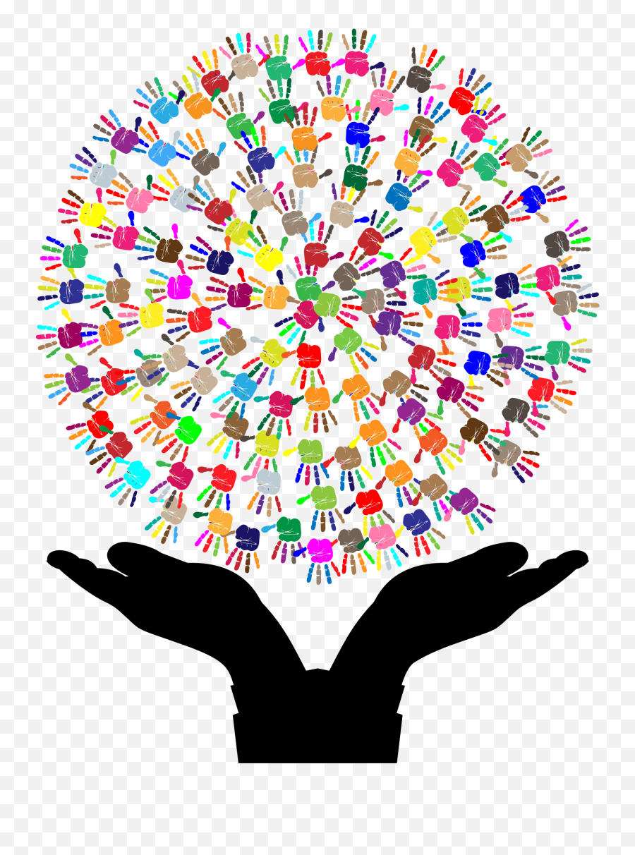 Tree Of Hands Vector Clipart Image - Hands Holding Up Clip Art Emoji,Pretty Please Emoji