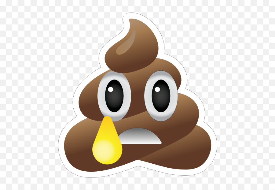 Crying Poop Emoji Sticker - Poop Emoji Sticking Tongue Out,Hunter Emoji