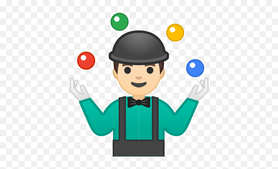 Man Juggling Emoji With Light Skin Tone Meaning - Juggling Emoji,Tie Emoji