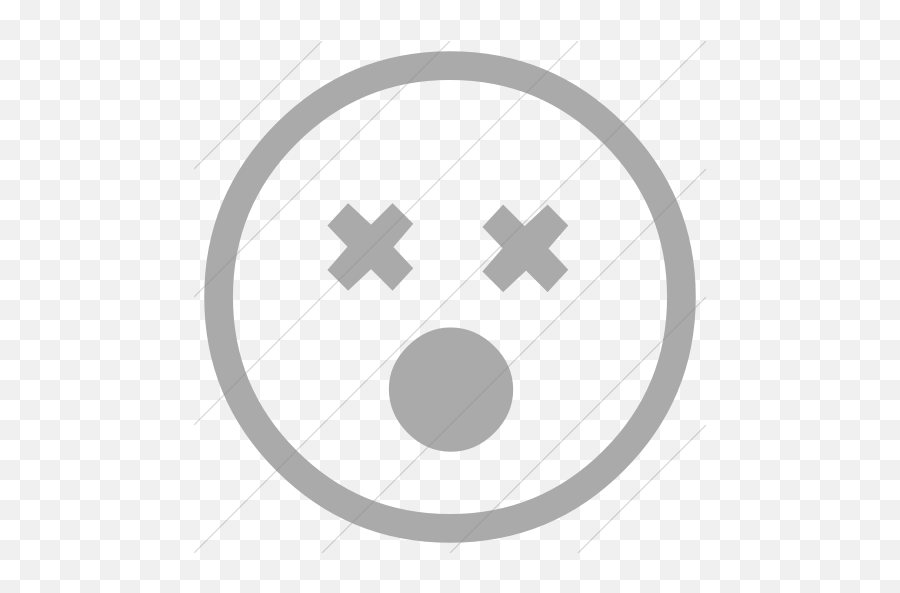 Gray Classic Emoticons Dizzy Face Icon - Icon Emoji,Dizzy Face Emoticon