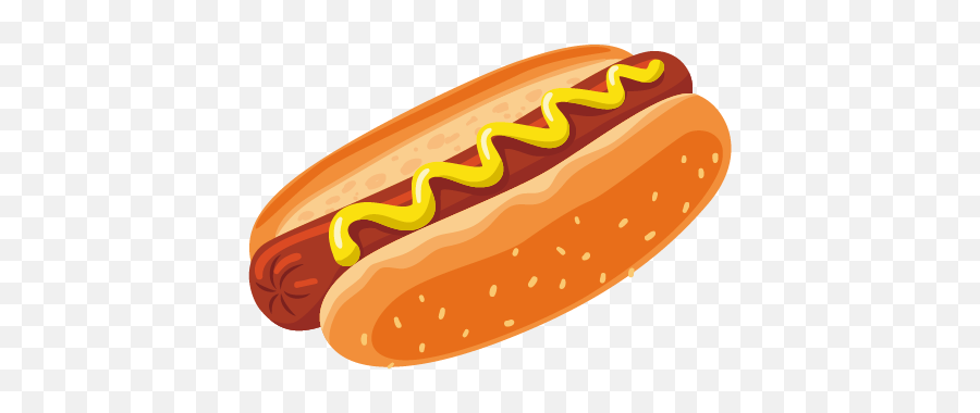 Clipart Transparent Clipart Hot Dog - Hot Dog Vector Png Emoji,Hotdog Emoji