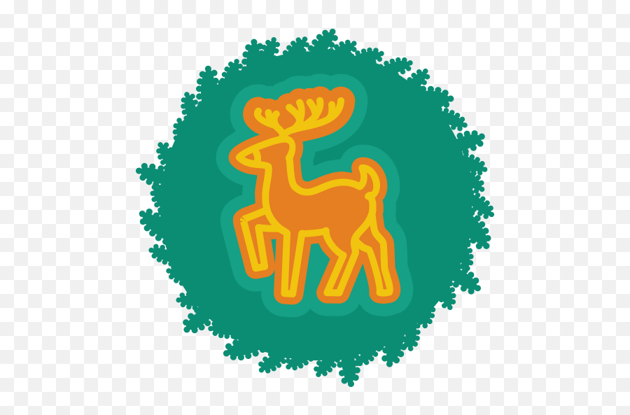 Deer Christmas Wreath Xmas Icon - Illustration Emoji,Reindeer Emoji